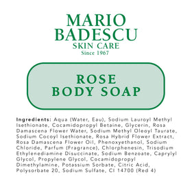 Mario Badescu body soap in shower setting creating a relaxing routine