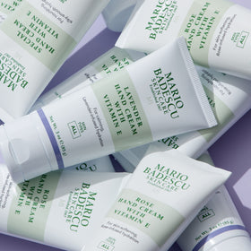 Mario Badescu label ingredient list detail showing vitamin E and glycerin benefits