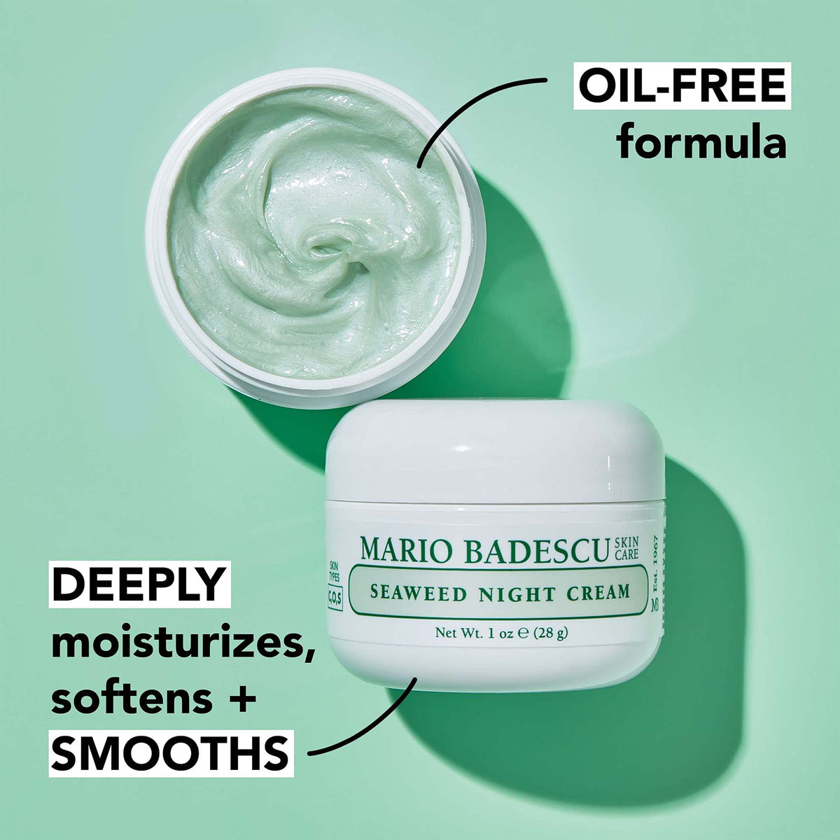 Mario Badescu seaweed extract ingredient shot highlighting mineral nourishment
