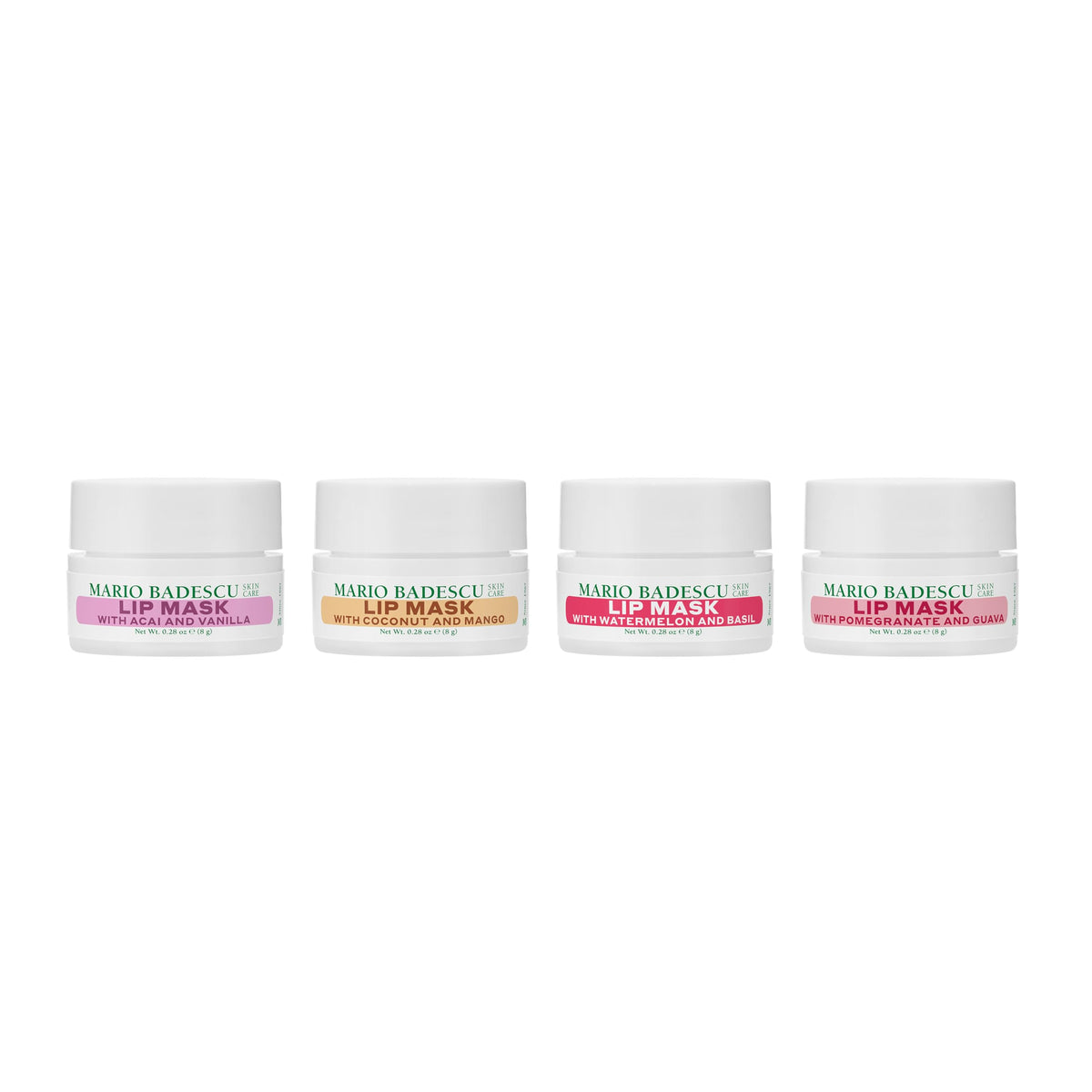 Mario Badescu lip mask jar next to a lipstick to show compact size and on-the-go convenience