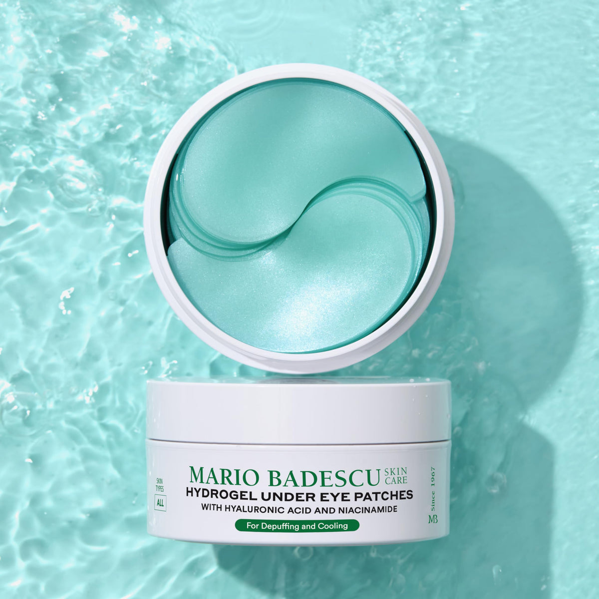 Mario Badescu patch beside a coin showing true size and scale