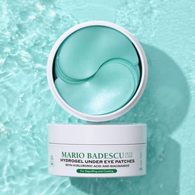 Mario Badescu patch beside a coin showing true size and scale