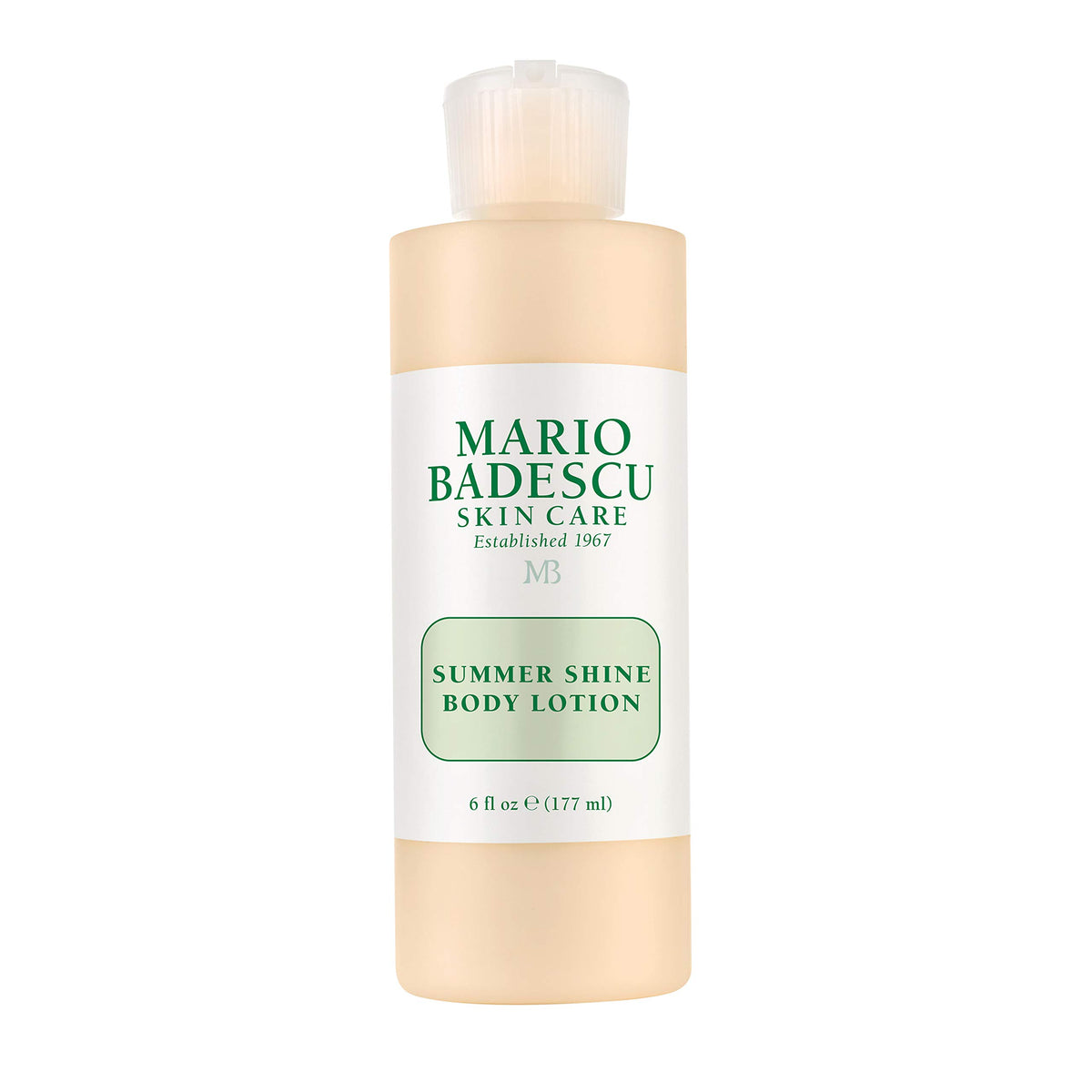 Mario Badescu bottle front view showing elegant packaging and glow