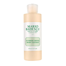 Mario Badescu bottle front view showing elegant packaging and glow