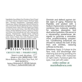 Mario Badescu serum texture close-up showing lightweight absorbent formula for fast hydration