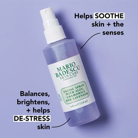 Mario Badescu droplets on skin texture demonstrating instant hydration and soothing effect