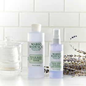 Mario Badescu toner texture on hand showing lightweight hydration