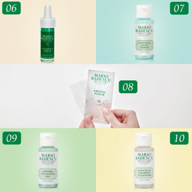 Mario Badescu travel set neatly arranged for convenient on-the-go care