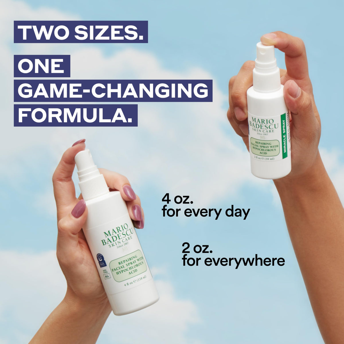 Mario Badescu before-and-after visual with reduced redness and balance
