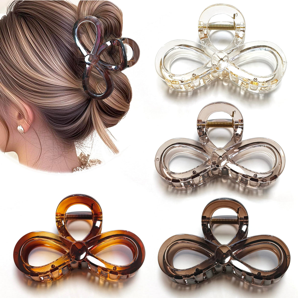 Markuii front packaging showing four glossy large clips and brand