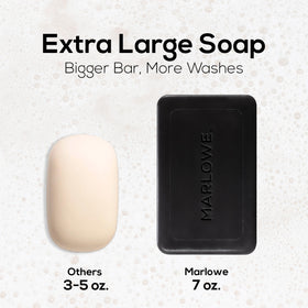 MARLOWE soap on bathroom shelf in lifestyle setting suggesting daily use