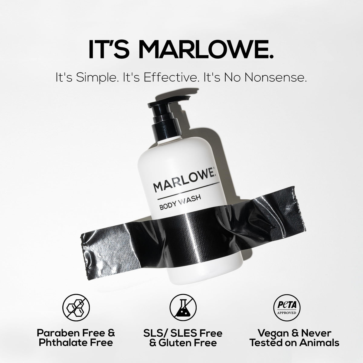 MARLOWE. rich foamy lather close-up for gentle moisturizing cleanse