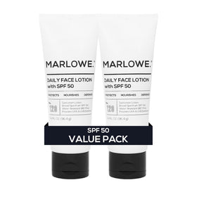 MARLOWE front packaging showing SPF 50 protection and 3.4 oz size