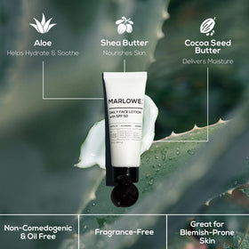 MARLOWE product in use as man applies sunscreen for daily protection