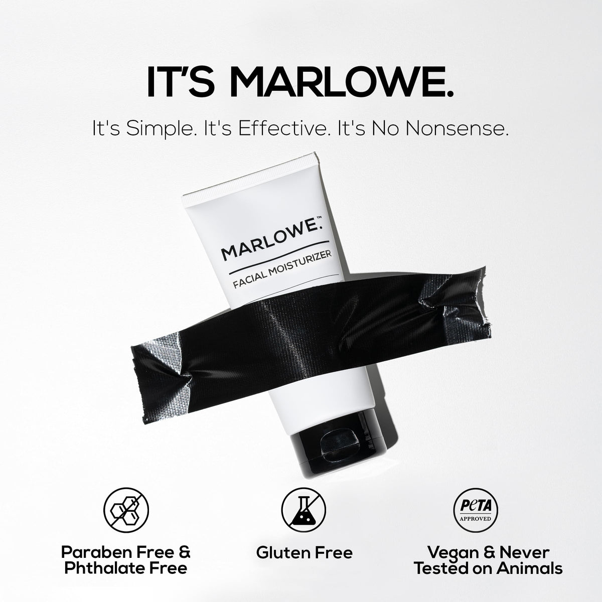 MARLOWE. applying moisturizer on hand demonstrating fast hydration