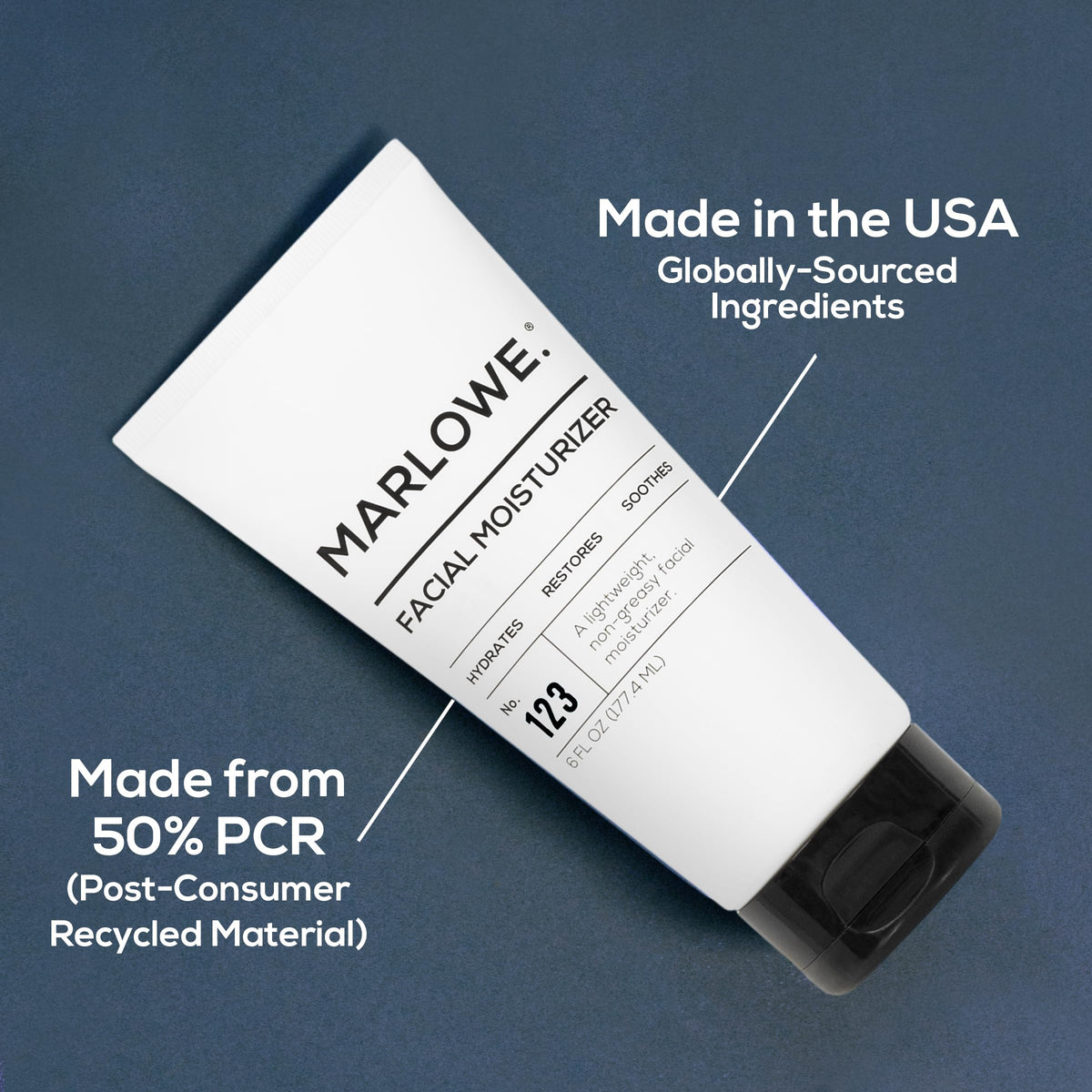 MARLOWE. bottle beside grooming kit for streamlined routine