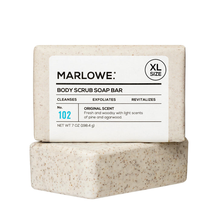 MARLOWE. front packaging showing bar and scent with clean presentation and appeal