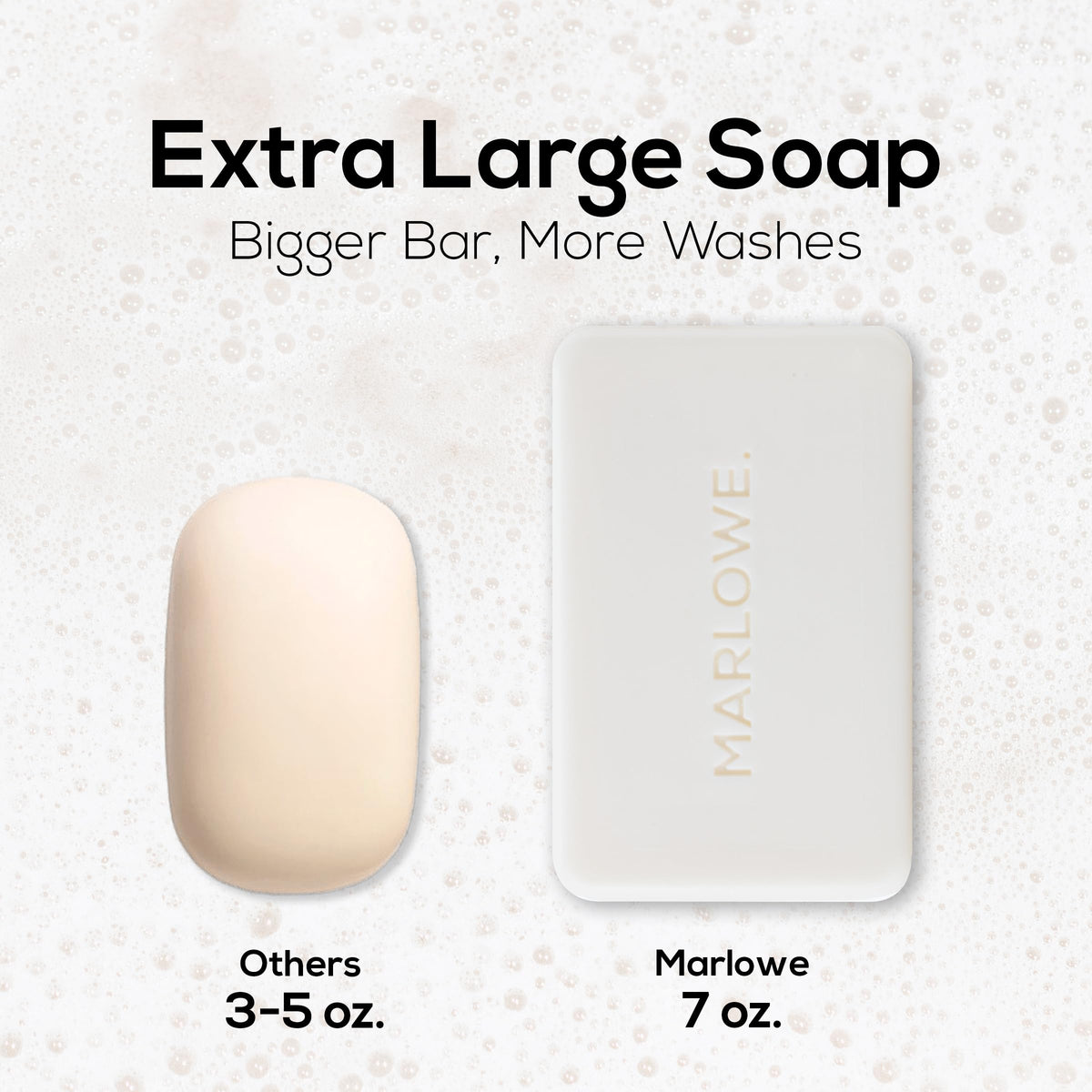 MARLOWE. three-bar stack staged to show bulk value and ready supply advantage