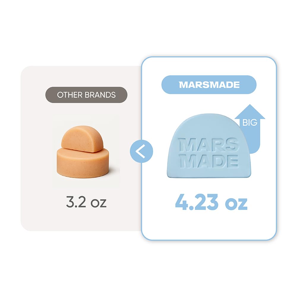 MARS MADE conditioner bar in travel pouch for spill-free convenience