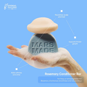 MARS MADE conditioner bar held in hand showing compact 3.5 oz size