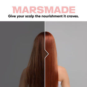 MARS MADE applying bar to wet scalp for invigorated wash and gentle massage
