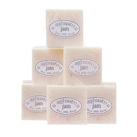 Maruomiki front packaging showing six rice soap bars and natural appeal