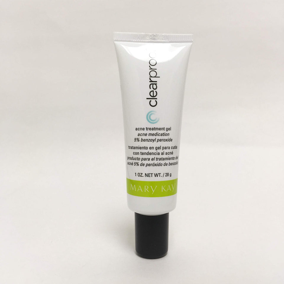 Mary Kay Clearproof front tube showing label and size, convenient travel treatment