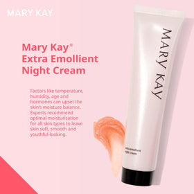 Mary Kay cream on hand demonstrating easy application and barrier benefit