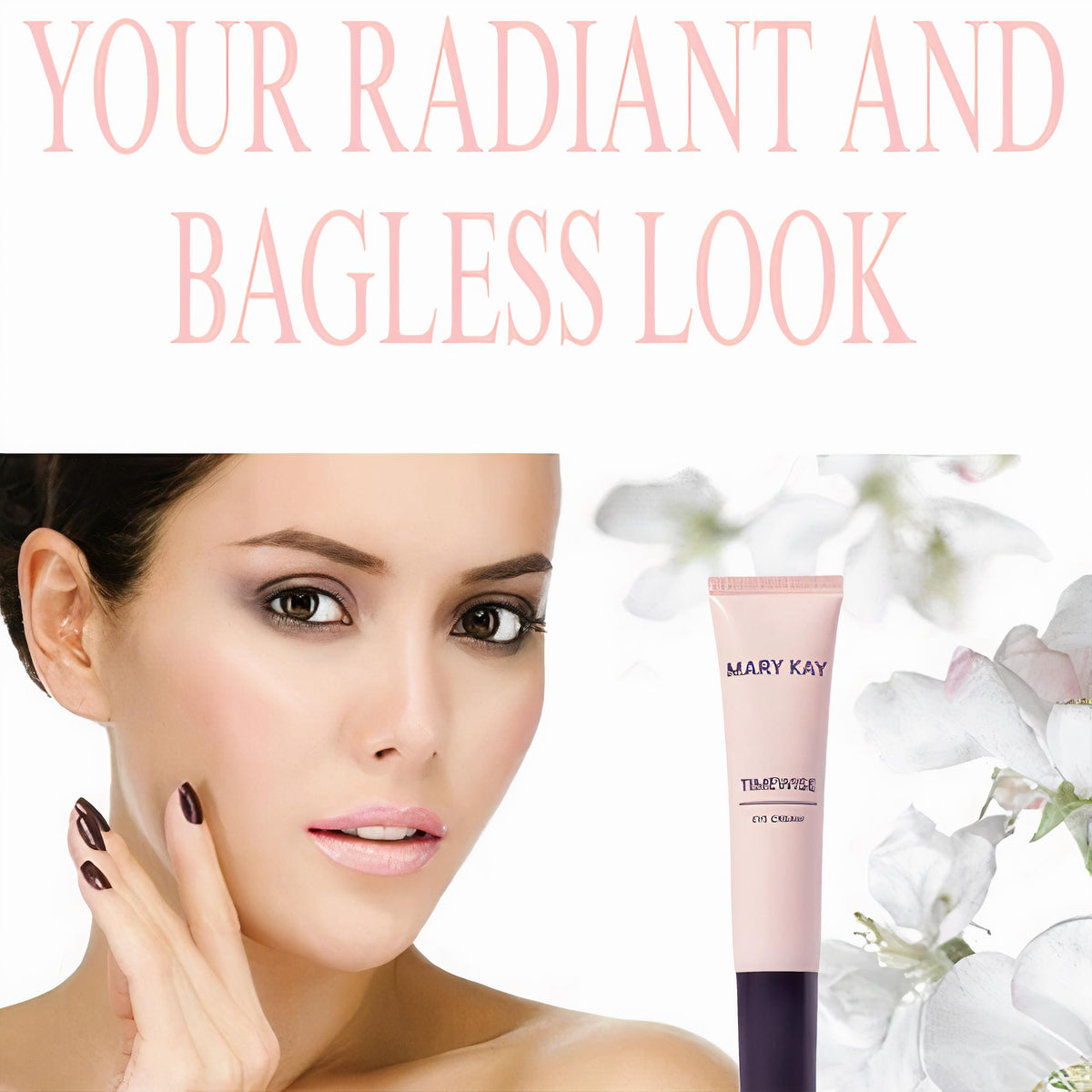 Mary Kay eye cream texture closeup highlighting smooth hydrating formula