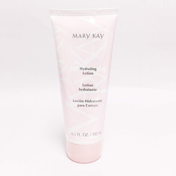Mary Kay hydrating lotion front packaging showing bottle and label benefits