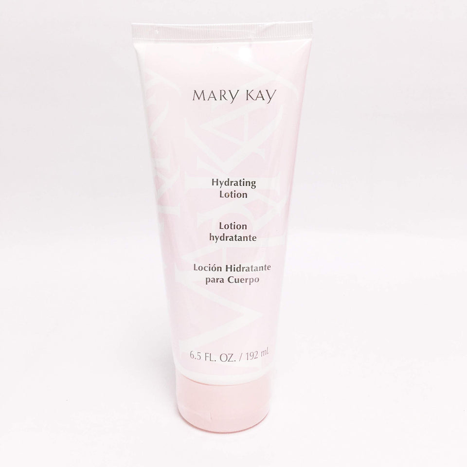 Mary Kay hydrating lotion front packaging showing bottle and label benefits