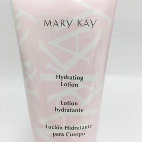 Mary Kay hydrating lotion texture on hand illustrating fast absorption and smooth finish