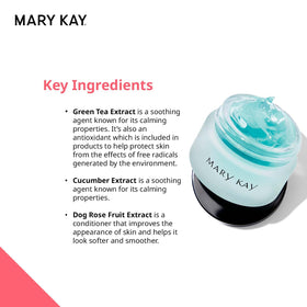 Mary Kay green tea extract ingredient focus highlighting soothing botanicals to calm under-eye skin