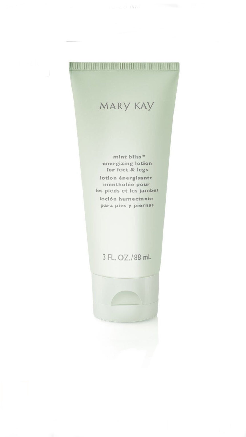 Mary Kay Mint Bliss front tube view showing label and cooling lotion benefit