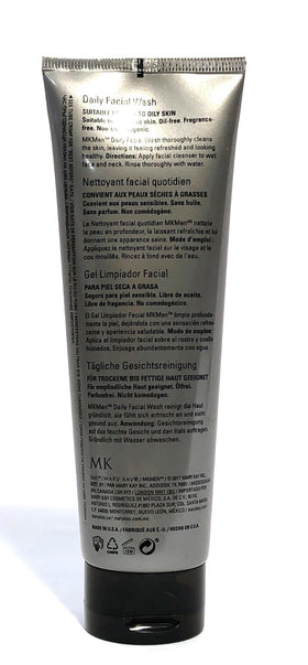 Mary Kay MK Men gel texture on hand illustrating lightweight lather and gentle cleanse