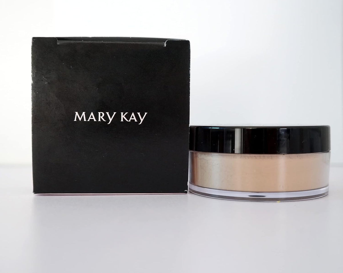 Mary Kay compact front view showing sleek packaging and portable convenience