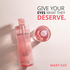Mary Kay bottle next to compact showing 3.75 fl oz scale for travel convenience