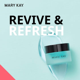 Mary Kay size comparison beside a coin showing 0.4 oz compact travel-friendly benefit