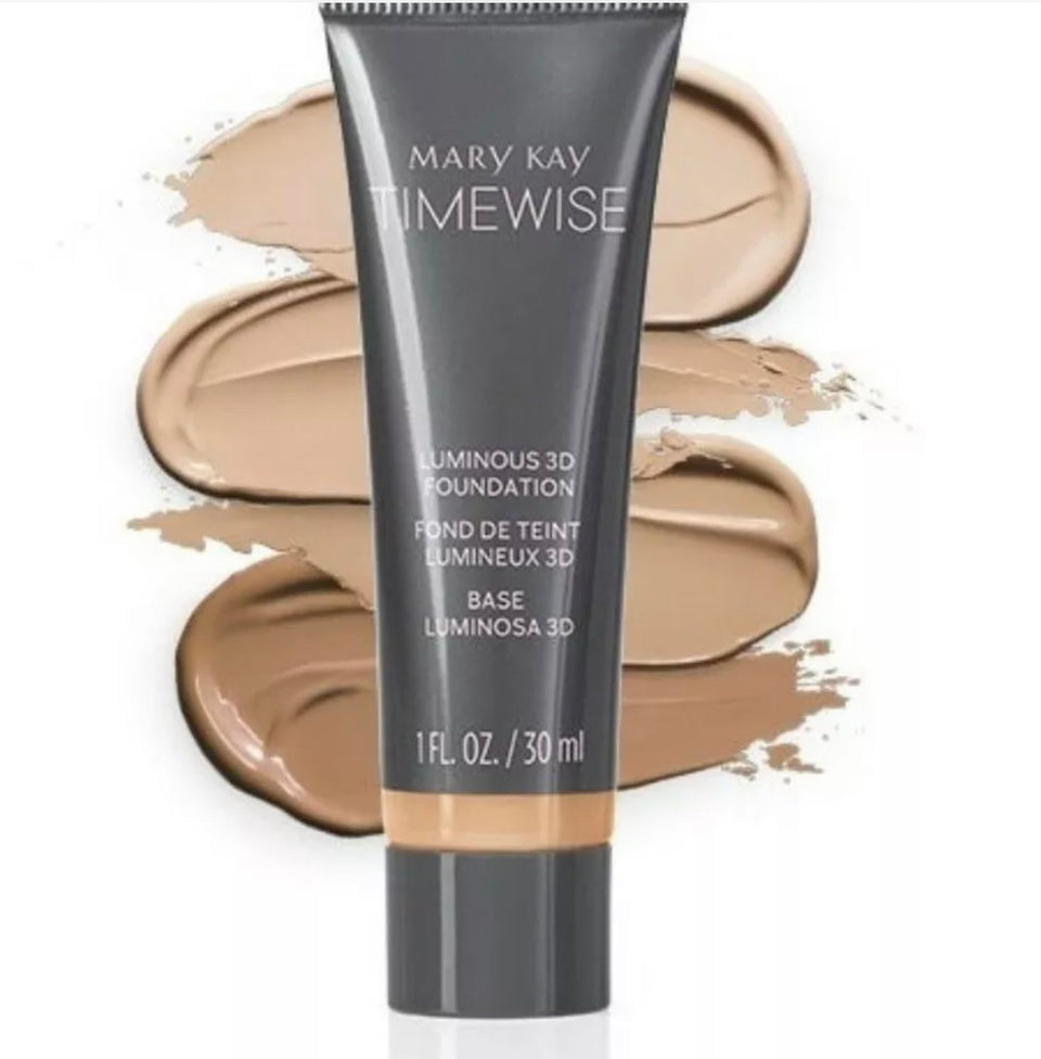 Mary Kay TimeWise front bottle showing shade Ivory N 160 and packaging benefit