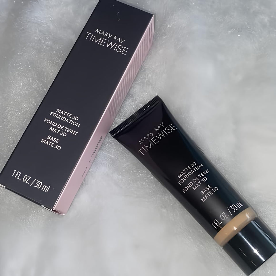 Mary Kay Timewise front packaging showing product and matte finish benefit