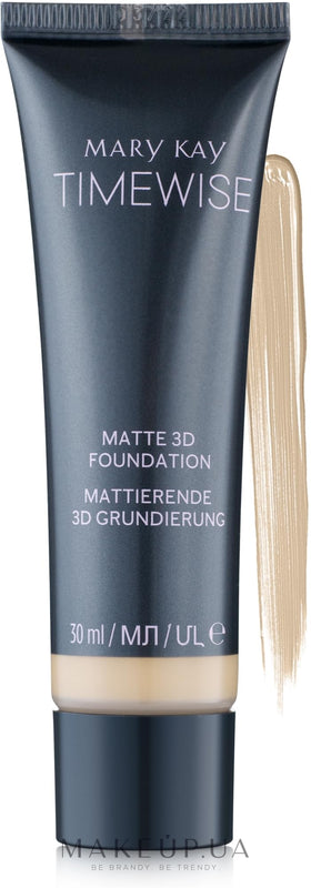 Mary Kay TimeWise front packaging showing bottle and shade Ivory C110 benefit: easy identification
