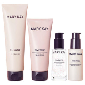 Mary Kay TimeWise full set front view showing coordinated packaging and benefits