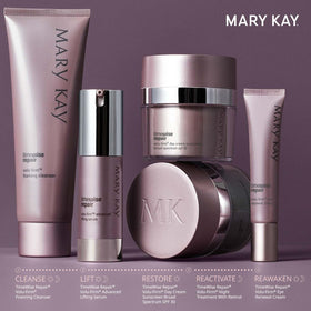 Mary Kay TimeWise Repair Volu‑Firm applied to hand showing smooth application benefit