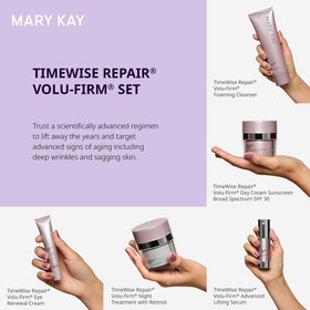 Mary Kay TimeWise Repair Volu‑Firm serum dispense detail highlighting concentrated delivery