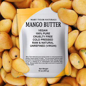 Mary Tylor Naturals closeup of mango butter block texture with pure buttery detail
