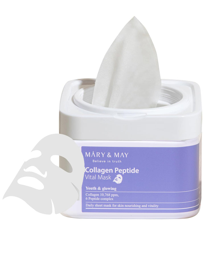 Mary&May pull-out case front showing neat storage and freshness benefit