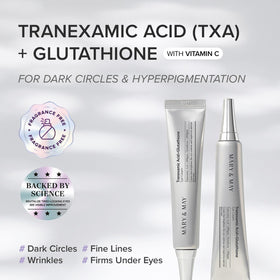 Mary&May full-size eye cream tube displayed upright for daily use