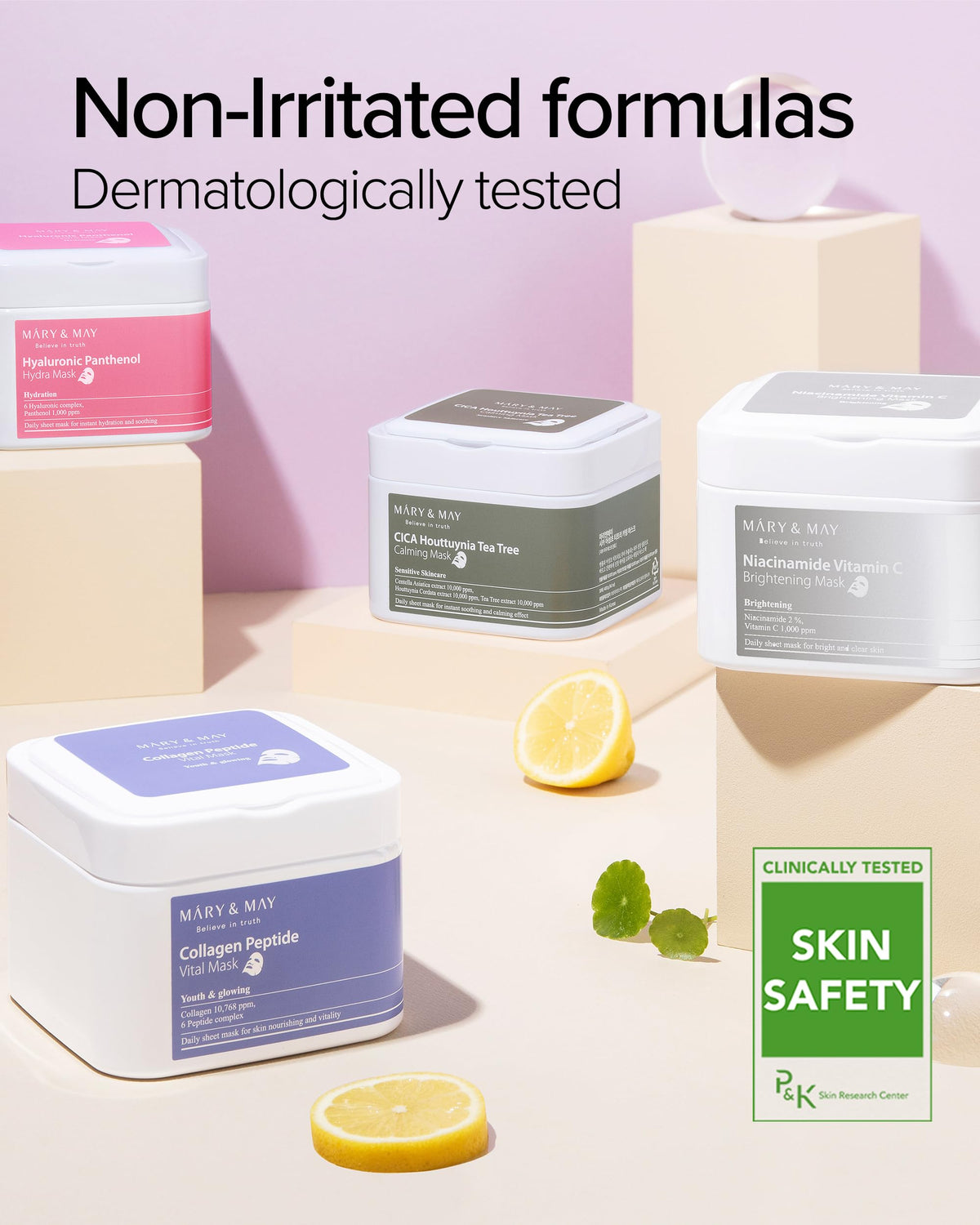 Mary&May product label close-up showing ingredient transparency benefit