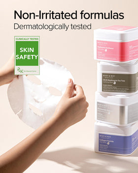 Mary&May ingredient panel highlighting six hyaluronic acids, panthenol, and soothing allantoin