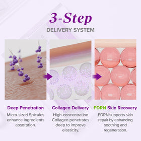 Mary&May application on cheek illustrating targeted plumping and lifting effect